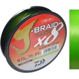Schnur Daiwa J-Braid Grand X8E - 0,18 mm / 135 m - farbe Chatreuse
