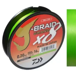 Schnur Daiwa J-Braid Grand X8E - 0,24 mm / 270 m - farbe Chatreuse