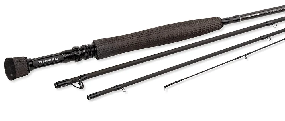 Traper Impulse Black Nymph Carbon Handle Einhand Fliegenrute- # 3 - 10 ft