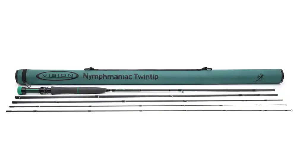 Vision NYMPHMANIAC Twintip EVA Euro Nymph Einhand Fliegenrute mit EVA Griff- # 5 - 10,9 ft