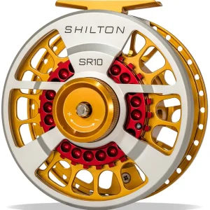 Shilton SR Series Custom Reel Titanium-Gold-Red Fliegenrolle- SR8