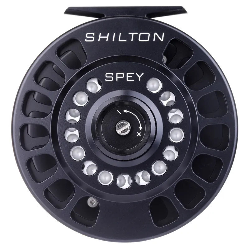 Shilton SL Spey Reel Large Arbor Fliegenrolle Black-