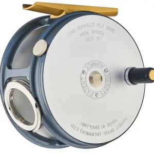Hardy 1921 Wide Spool Perfect Fly Reel Fliegenrolle links kurbeln- 3 inch ( # 4 - 6 )