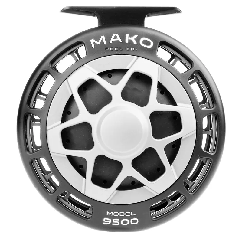 Mako Reel Co. Fliegenrolle matte platinum on black-                                                                                                                                                                                                                        9500