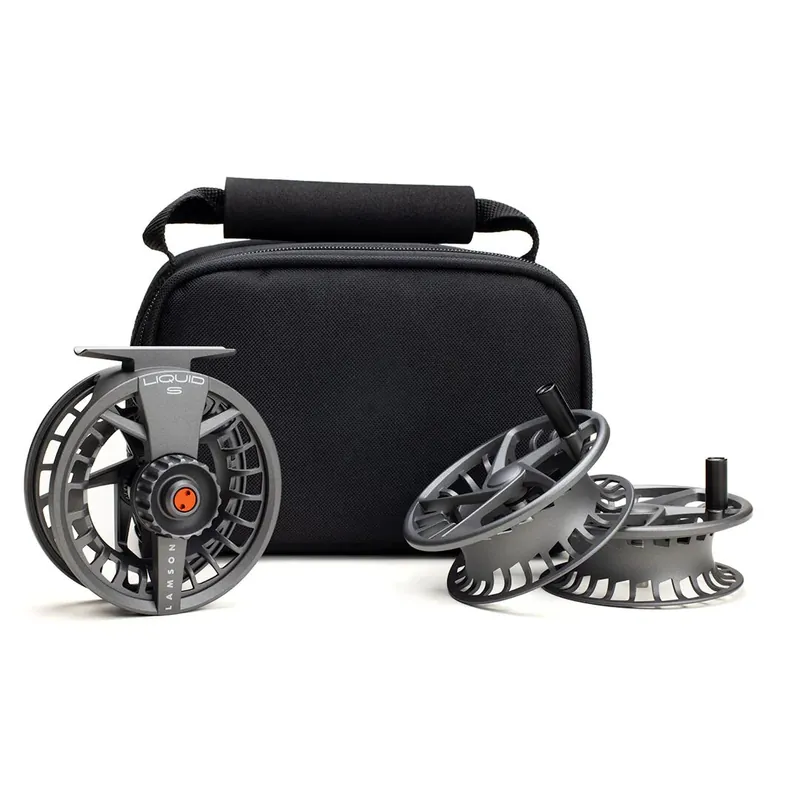 Lamson Liquid S Fliegenrolle im Set smoke- 3+