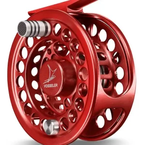 Vosseler DC2 Fliegenrolle rot- # 3/4