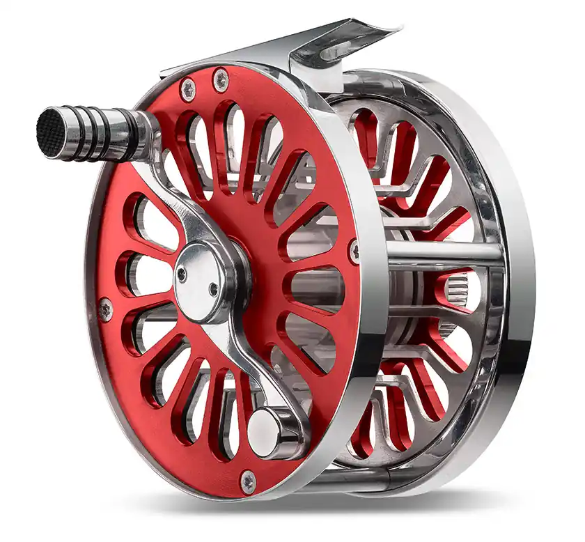 Vosseler Passion Alu Fliegenrolle rot- # 3/4