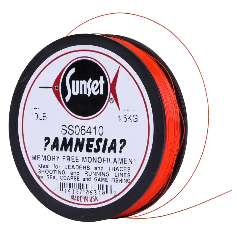 Amnesia Shooting & Euro Nymph Mono Line Memory Free Fluo Red-                                                                                                                                                                                                                        10 lbs