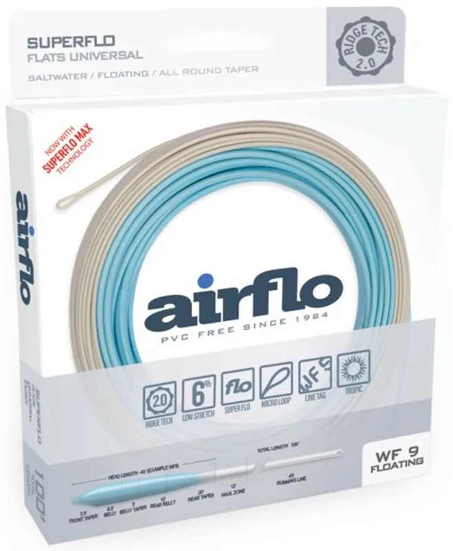 Airflo Superflo Max Ridge 2.0 Flats Universal Floating Fliegenschnur- # 6