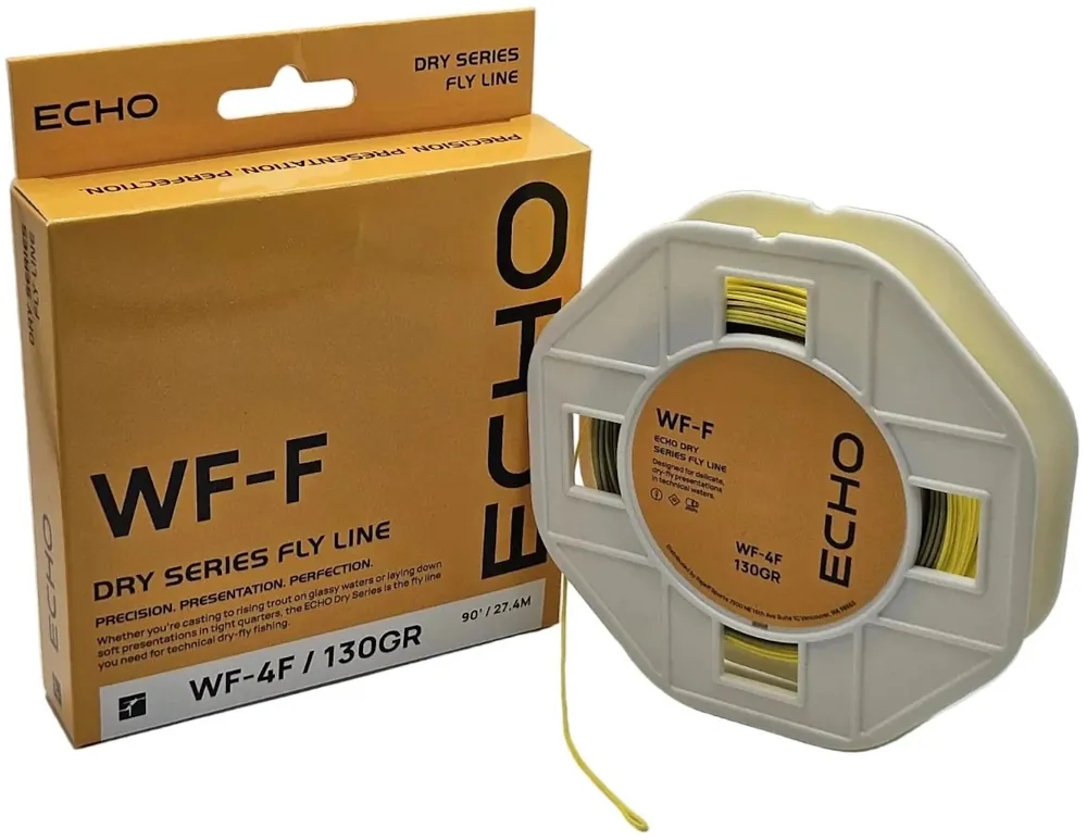Echo Dry Fly Line Fliegenschnur olive pale yellow- # 3