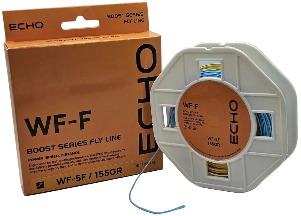 Echo Boost Fly Line Fliegenschnur golden yellow pale blue- # 5