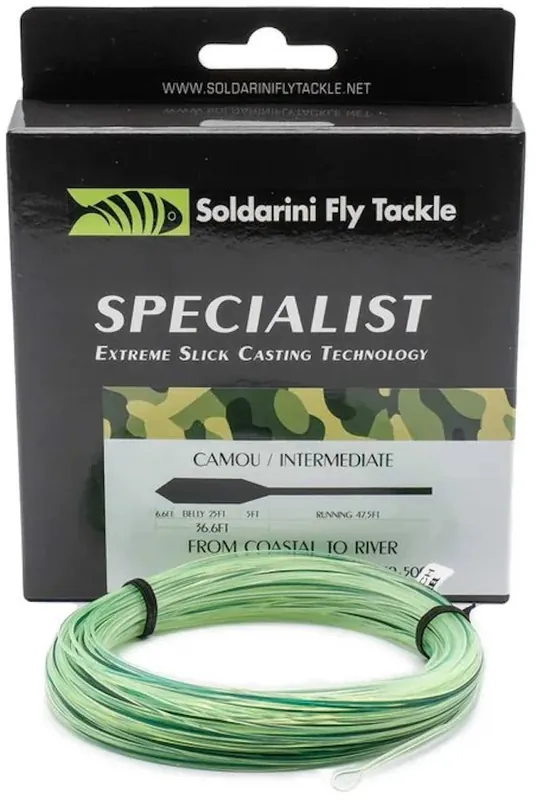 Soldarini Specialist Clear Camou Seatrout Intermediate Fliegenschnur- # 7