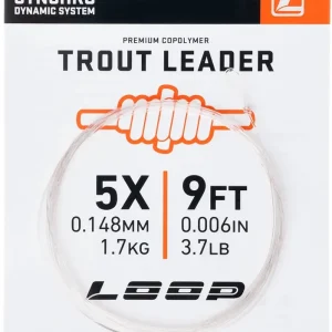 Loop Synchro 9 ft Trout Nylon Leader Vorfach-                                                                                                                                                                                                                        2 X - 0,235 mm