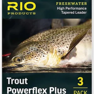 Rio Powerflex Plus 9 ft Tapered Leader 3 pc Pack Vorfach- 3 X - 0,203 mm