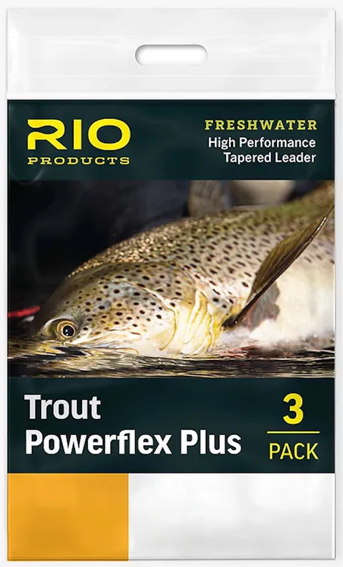 Rio Powerflex Plus 9 ft Tapered Leader 3 pc Pack Vorfach- 3 X - 0,203 mm