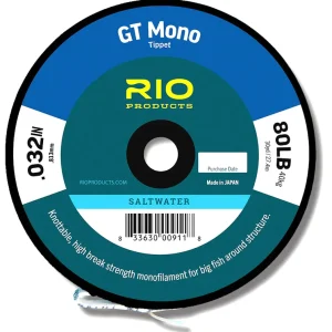 Rio GT Mono Tippet Material 30 yds spool Giant Trevally Vorfachmaterial-                                                                                                                                                                                                                        80 lbs - 0,813 mm