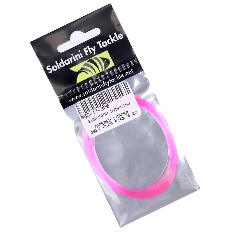 Soldarini Fly Tackle Euro Nymph Tapered Leader Nymphen-Vorfach 30 ft- UV blue