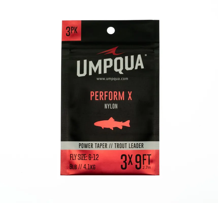 Umpqua Perform X Power Taper Leader 9ft 3pc Value Pack Vorfach- 2 X