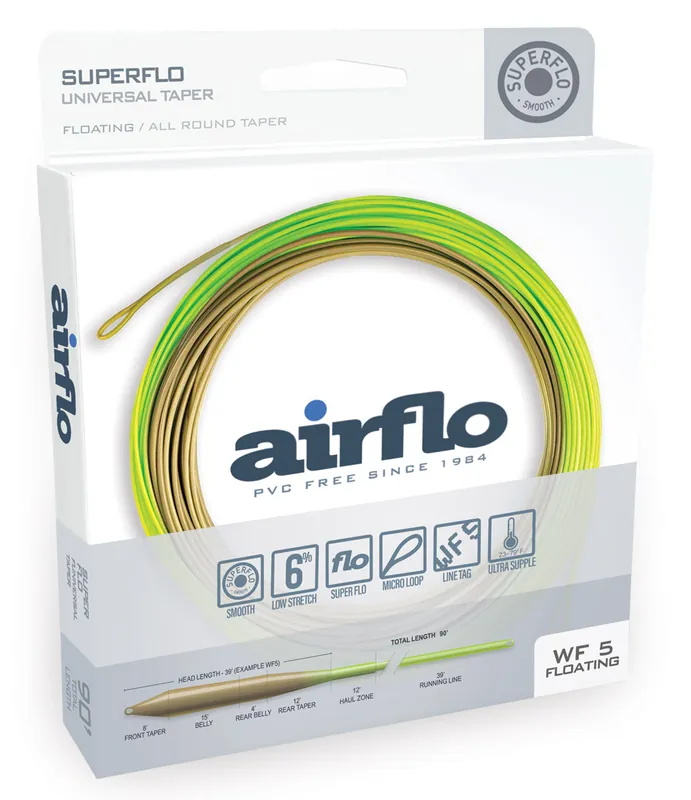 Airflo Superflo Universal Taper moss chartreuse- # 3
