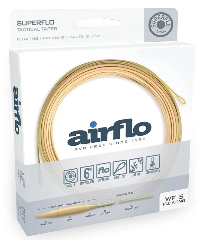 Airflo Superflo Tactical Trout Taper Floating Fliegenschnur Bamboo/Watery Olive- # 2