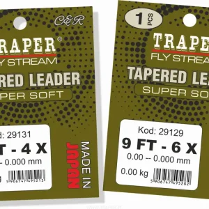 Traper Tapered Leader 9 ft Super Soft- 4X - 0,178 mm - 3,83 kg