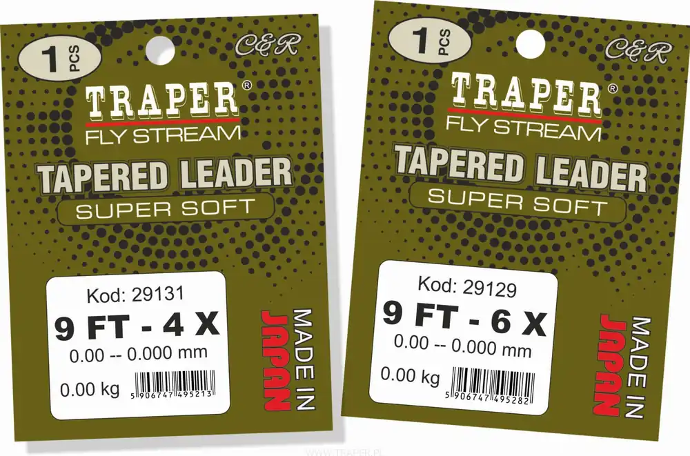 Traper Tapered Leader 9 ft Super Soft- 4X - 0,178 mm - 3,83 kg