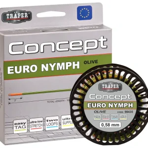 Traper Concept Euro Nymph Line 0,58mm Floating Olive Orange-