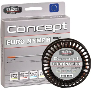 Traper Concept Euro Nymph Line 0,58mm Floating Grey Orange-