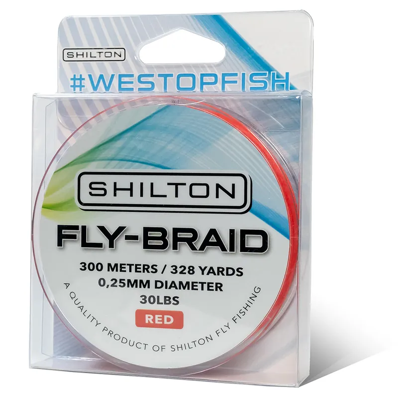 Shilton FLY-X Braid 30lbs Backing 300m- red