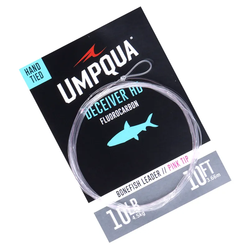 Umpqua Deceiver HD Bonefish Fluorcarbon Leader 10 ft Pink Tip- 10 lb
