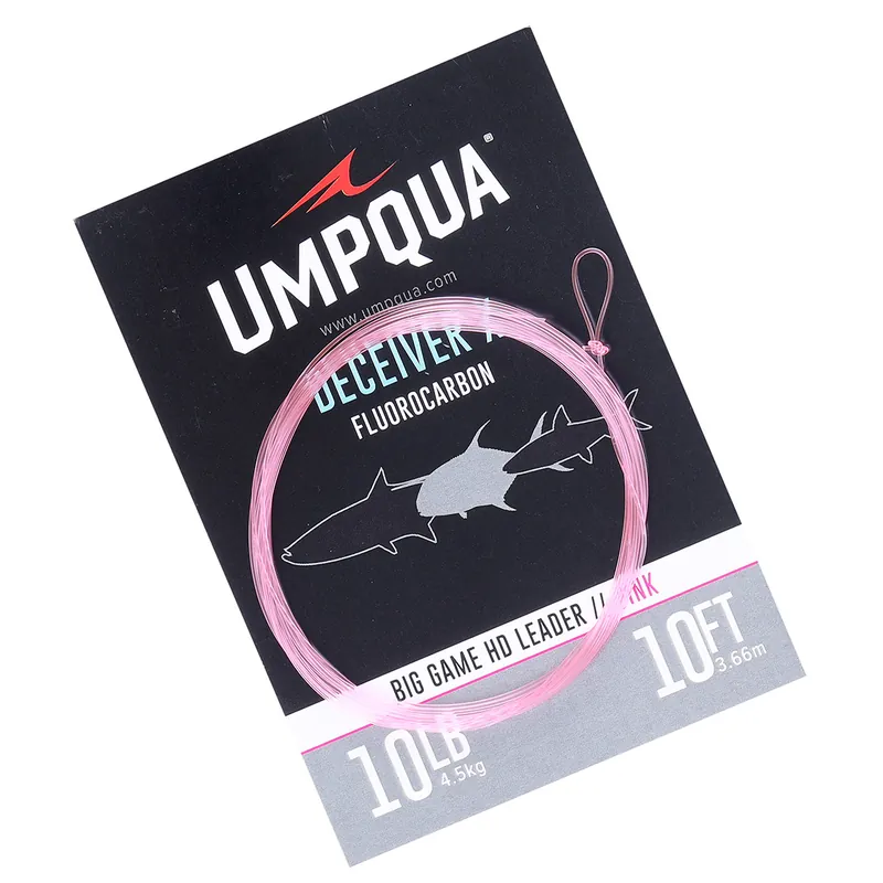 Umpqua Deceiver HD Big Game Fluorocarbon Leader 10 ft Pink- 10 lb