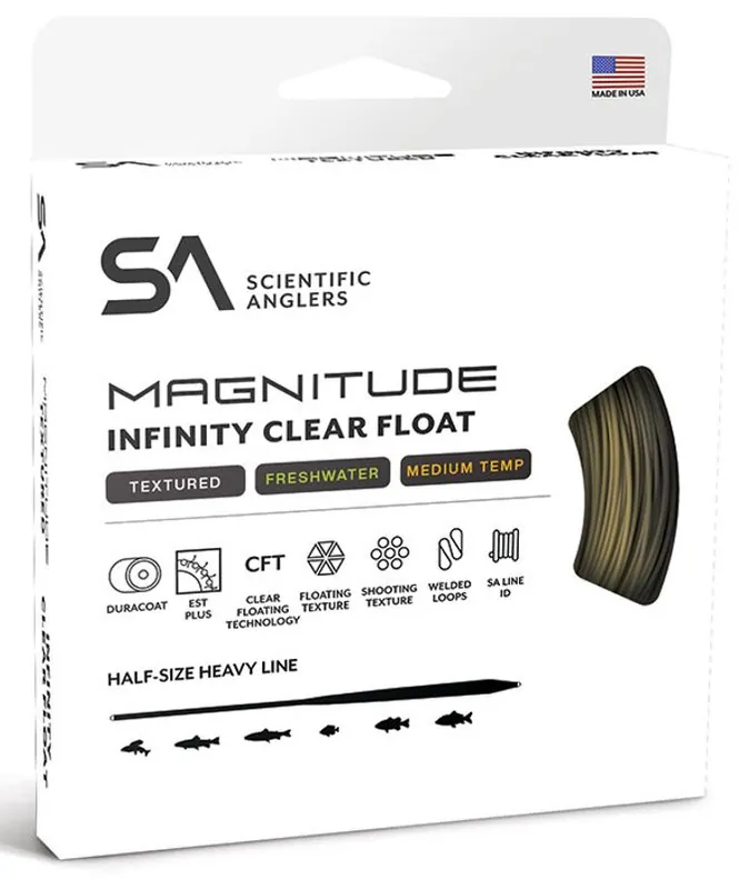 Scientific Anglers Magnitude Infinity Floating Clear Head WF Fliegenschnur Buckskin- # 3