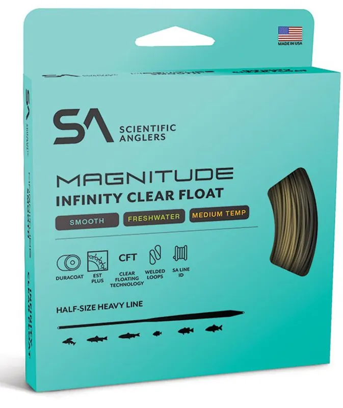 Scientific Anglers Magnitude Smooth Infinity Floating 10' Clear Tip WF Fliegenschnur Buckskin- # 3