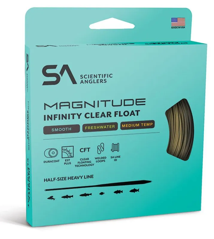 Scientific Anglers Magnitude Smooth Infinity Floating Clear Head WF Fliegenschnur Buckskin- # 3