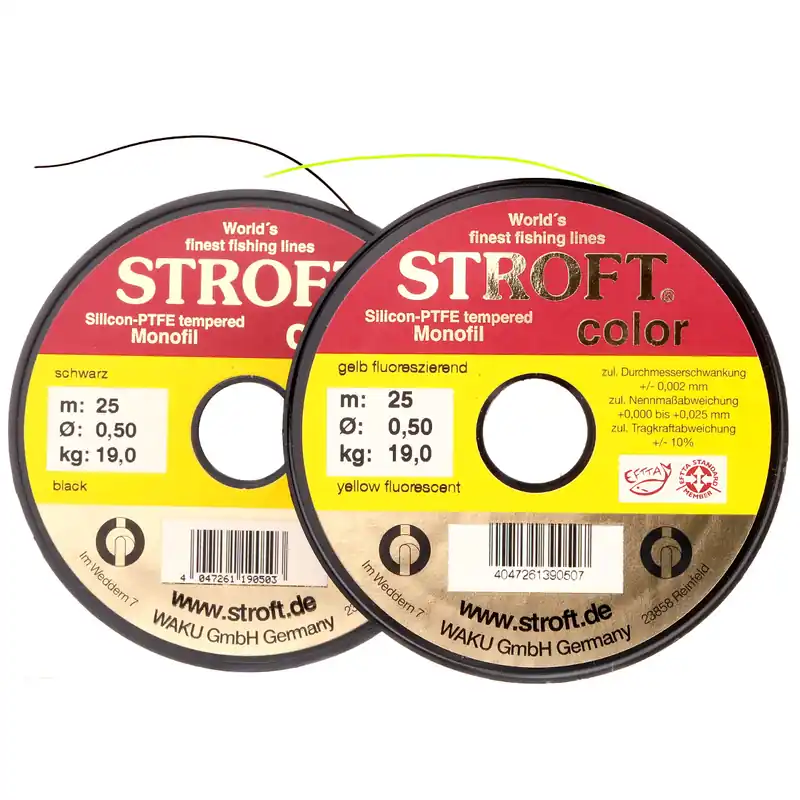 Stroft Color Vorfachmaterial Indicator Line Sichthilfe 25 m/Spule- 0,13 mm