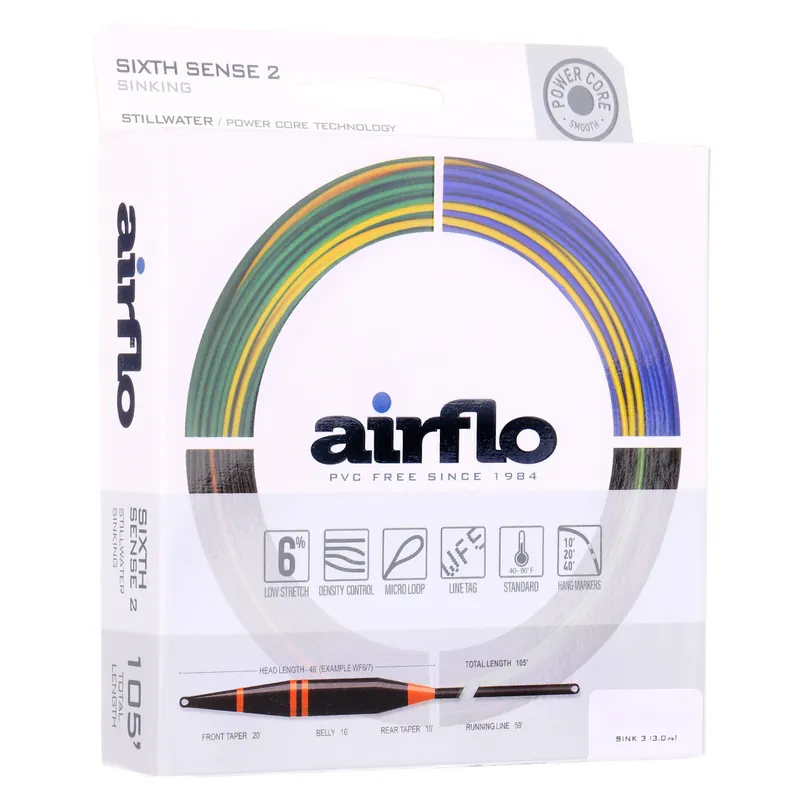 Airflo Sixth Sense 2 - Sink 3 Long Belly Distance Fliegenschnur Dark Green- # 7/8