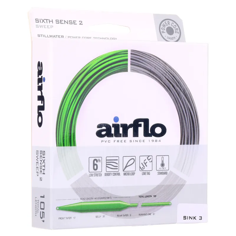 Airflo Sixth Sense 2 Sweep Fishfinder Sink 3 Fliegenschnur Dark Olive- # 7/8