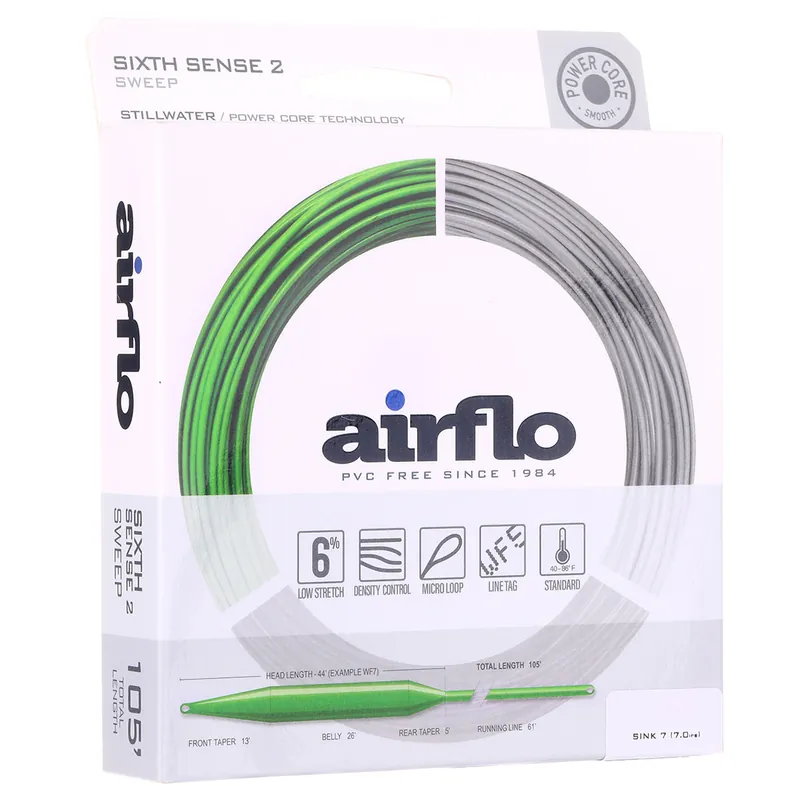 Airflo Sixth Sense 2 Sweep Fishfinder Sink 7 Fliegenschnur Black- # 7/8