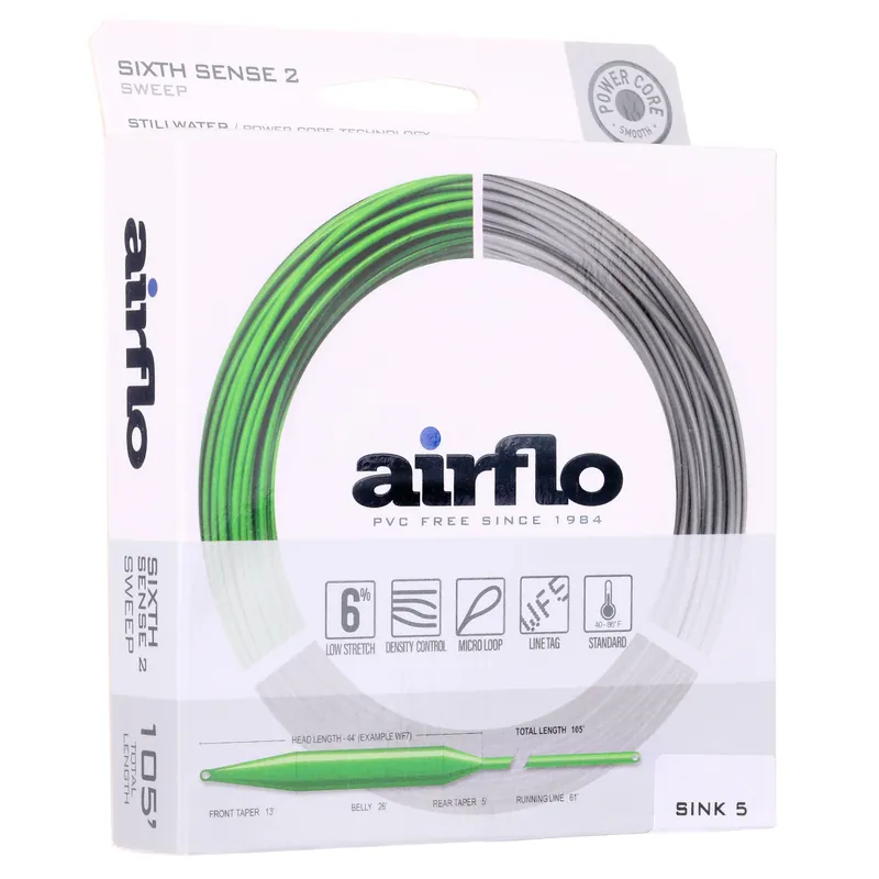 Airflo Sixth Sense 2 Sweep Fishfinder Sink 5 Fliegenschnur Pale Gray- # 8/9
