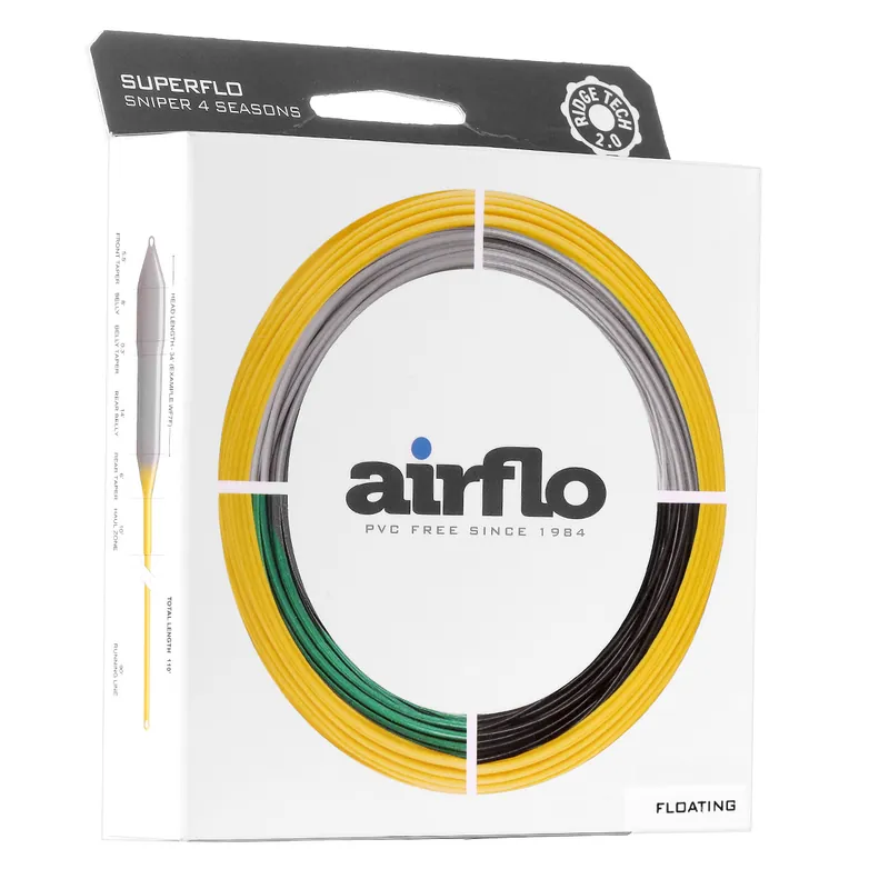 Airflo Ridge 2.0 Sniper Predator 4 Season Floating Fliegenschnur Pale-Gray/Sunburst- # 6