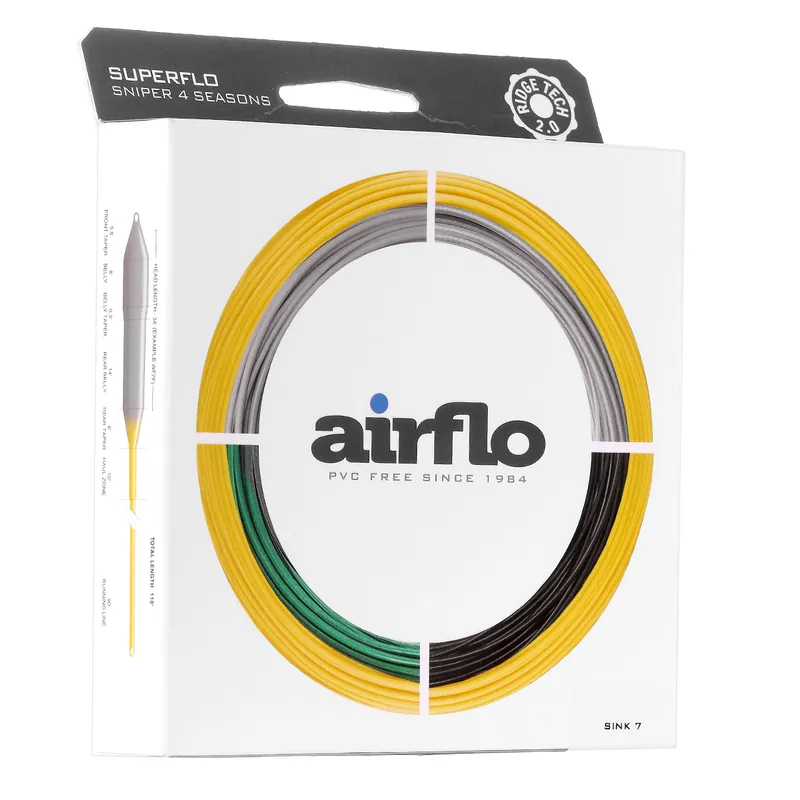 Airflo Ridge 2.0 Sniper Predator 4 Season Intermediate Sink 5 Sink 7- # 6