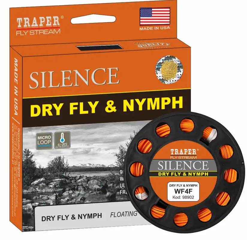 Traper Silence Dryfly & Nymph Presentation WF Floating Fliegenschnur orange- # 3