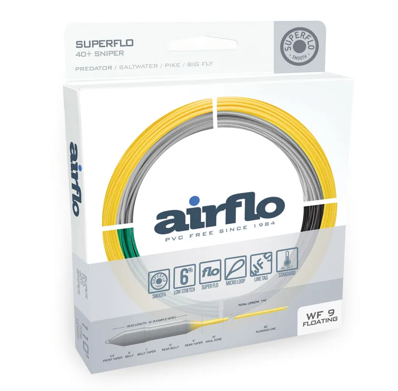 Airflo Superflo 40+ Sniper Pike Floating Fliegenschnur- # 9