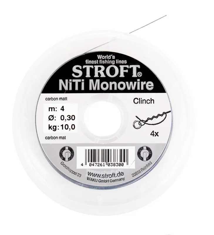 Stroft NiTi Monowire - Knotbares Nickel Titan Vorfach 4m Spule- 0,12 mm