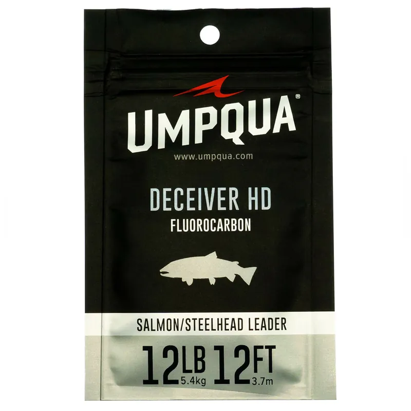 Umpqua Deceiver HD Salmon & Steelhead Fluorocarbon Leader 12ft Vorfach- 8 lb