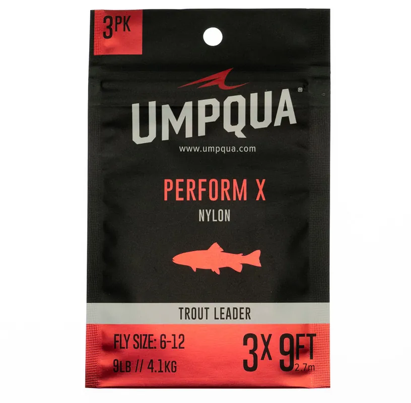 Umpqua Perform X Trout Leader 3-pack 9ft Vorfach- 2 X