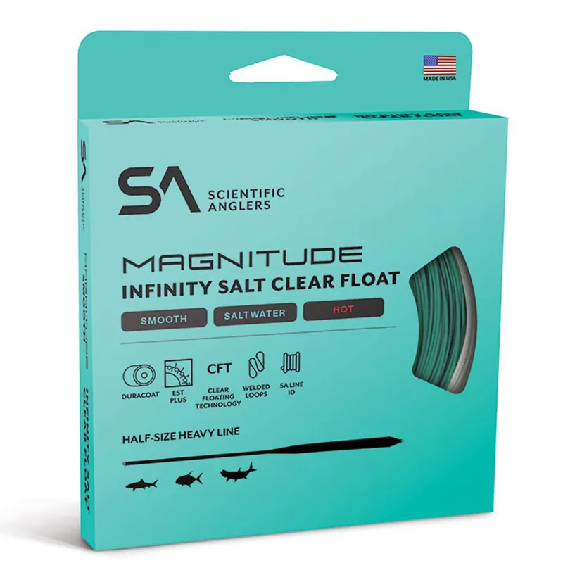 Scientific Anglers Magnitude Smooth Infinity Salt Aqua/Clear Fliegenschnur- # 7