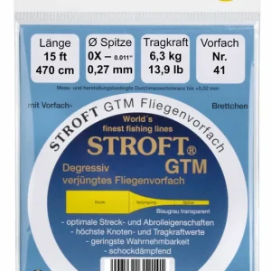 Stroft GTM Vorfach Tapered Leader 15 ft 3er Pack- 0,10 mm