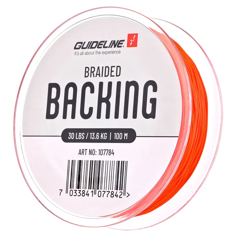 Guideline Braided Backing 30 lbs orange- 100 m