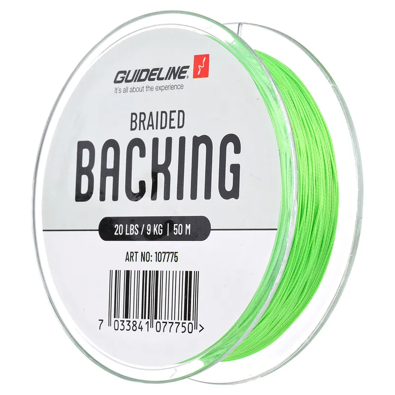 Guideline Braided Backing 20 lbs lime green- 50 m